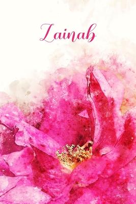 Zainab: Pink Floral Personalized Name Journal for Women 6x9