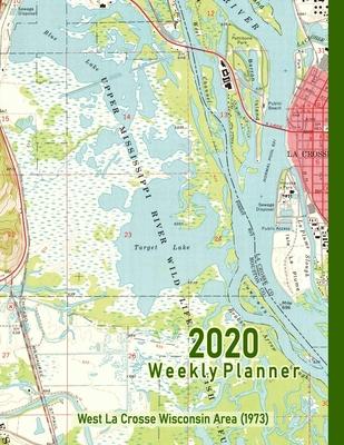2020 Weekly Planner: West La Crosse, Wisconsin Area (1973): Vintage Topo Map Cover
