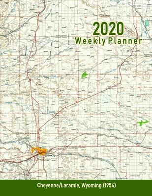 2020 Weekly Planner: Cheyenne/Laramie, Wyoming (1954): Vintage Topo Map Cover