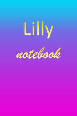 Lilly: Blank Notebook - Wide Ruled Lined Paper Notepad - Writing Pad Practice Journal - Custom Personalized First Name Initia