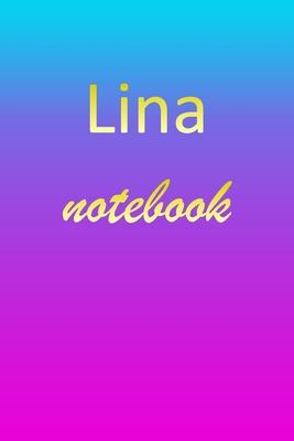 Lina: Blank Notebook - Wide Ruled Lined Paper Notepad - Writing Pad Practice Journal - Custom Personalized First Name Initia