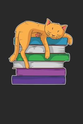 Reading Cat Notebook - Lover Of Books Journal Planner: Book Collector Bibliophile Organizer For Men Women Kids Dot Grid
