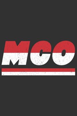 McO: Monaco notebook with lined 120 pages in white. College ruled memo book with the monaco flag