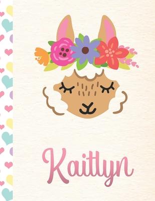 Kaitlyn: 2020. Personalized Weekly Llama Planner For Girls. 8.5x11 Week Per Page 2020 Planner/Diary With Pink Name