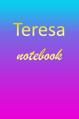 Teresa: Blank Notebook - Wide Ruled Lined Paper Notepad - Writing Pad Practice Journal - Custom Personalized First Name Initia