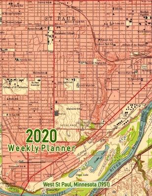 2020 Weekly Planner: West St Paul, Minnesota (1951): Vintage Topo Map Cover