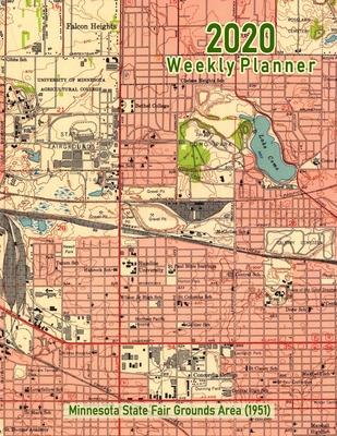 2020 Weekly Planner: Minnesota State Fairgrounds Area (1951): Vintage Topo Map Cover