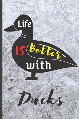 Blank Vegan Recipe Book to Write In - Life Is Better With Ducks: Funny Blank Vegan Vegetarian CookBook For Everyone - Men, Dad, Son, Chefs, Kids, Daug