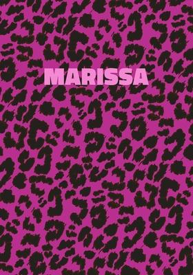 Marissa: Personalized Pink Leopard Print Notebook (Animal Skin Pattern). College Ruled (Lined) Journal for Notes, Diary, Journa