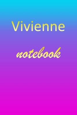 Vivienne: Blank Notebook - Wide Ruled Lined Paper Notepad - Writing Pad Practice Journal - Custom Personalized First Name Initia