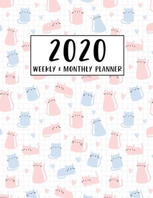 2020 Planner Weekly and Monthly: Pretty Cute Cat Schedule Organizer, Jan 1, 2020 to Dec 31, 2020, 8.5 x 11 Inches (21.59 x 27.94 cm)