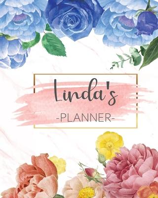 Linda’’s Planner: Monthly Planner 3 Years January - December 2020-2022 - Monthly View - Calendar Views Floral Cover - Sunday start