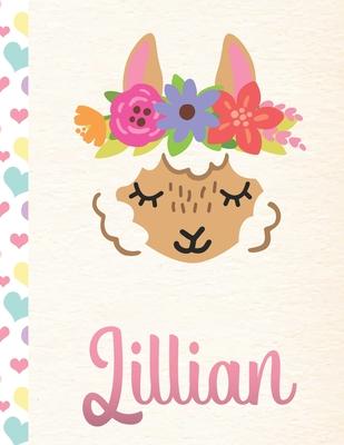 Lillian: 2020. Personalized Weekly Llama Planner For Girls. 8.5x11 Week Per Page 2020 Planner/Diary With Pink Name