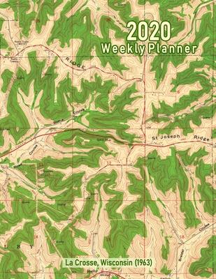 2020 Weekly Planner: La Crosse, Wisconsin (1963): Vintage Topo Map Cover