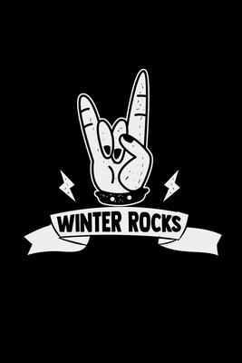 Winter rocks: 6x9 WINTER - lined - ruled paper - notebook - notes