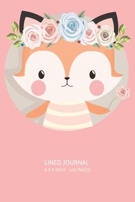 Cute Fox Lined Journal: 100 Page Lined Journal - 6x9 inch