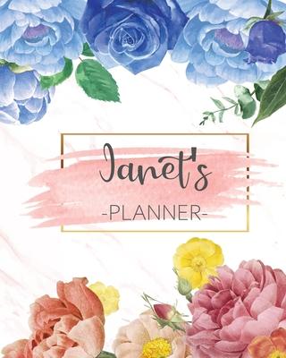 Janet’’s Planner: Monthly Planner 3 Years January - December 2020-2022 - Monthly View - Calendar Views Floral Cover - Sunday start