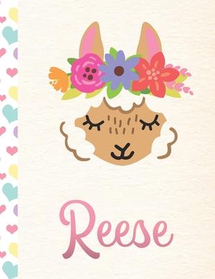 Reese: 2020. Personalized Weekly Llama Planner For Girls. 8.5x11 Week Per Page 2020 Planner/Diary With Pink Name