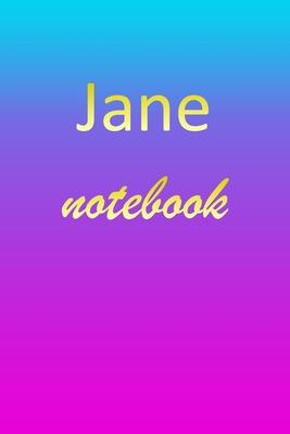 Jane: Blank Notebook - Wide Ruled Lined Paper Notepad - Writing Pad Practice Journal - Custom Personalized First Name Initia