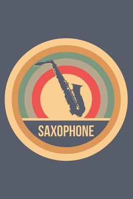 Saxophone: Retro Vintage Notebook 6 x 9 (A5) Graph Paper Squared Journal Gift for Saxophonists And Saxophone Players (108 Pages)