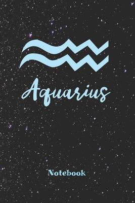 Aquarius Zodiac Sign Notebook: Astrology Journal, Horoscope Notepad, Notes, 120 Pages, blanc lined, 6 x 9 diary