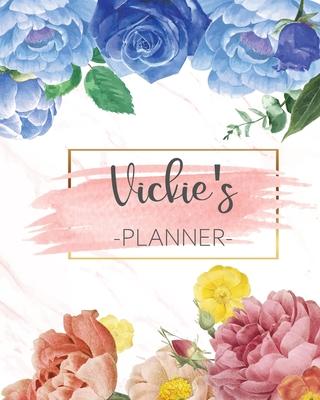 Vickie’’s Planner: Monthly Planner 3 Years January - December 2020-2022 - Monthly View - Calendar Views Floral Cover - Sunday start