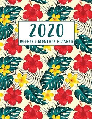 2020 Planner Weekly and Monthly: Pretty Cute Tropical Floral Schedule Organizer, Jan 1, 2020 to Dec 31, 2020, 8.5 x 11 Inches (21.59 x 27.94 cm)