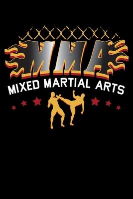 MMA Mixed Martial Arts: Kickboxing MMA Fighter Boxer Retro Look Lined Notebook Journal Diary 6x9