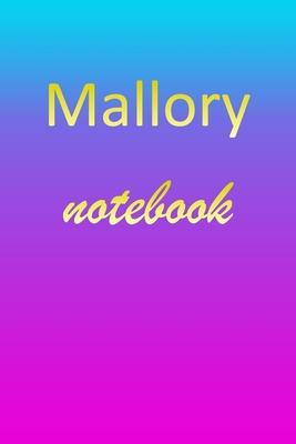 Mallory: Blank Notebook - Wide Ruled Lined Paper Notepad - Writing Pad Practice Journal - Custom Personalized First Name Initia
