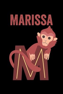 Marissa: Animals Coloring Book for Kids, Weekly Planner, and Lined Journal Animal Coloring Pages. Personalized Custom Name Init