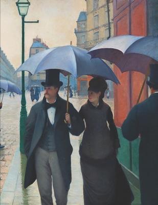 Gustave Caillebotte Black Paper Sketchbook: Paris Street Rainy Day (France) - French Impressionism Art Notebook for Painting & Drawing with Vivid Colo