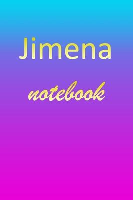 Jimena: Blank Notebook - Wide Ruled Lined Paper Notepad - Writing Pad Practice Journal - Custom Personalized First Name Initia