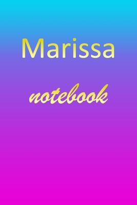 Marissa: Blank Notebook - Wide Ruled Lined Paper Notepad - Writing Pad Practice Journal - Custom Personalized First Name Initia