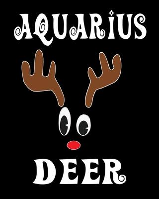 Aquarius Deer: Deer Elk Antler Hunting Hobby 2020 Monthly Planner Dated Journal 8 x 10 110 pages