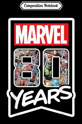 Composition Notebook: Marvel 80 Years of Comics Anniversary Black Journal/Notebook Blank Lined Ruled 6x9 100 Pages