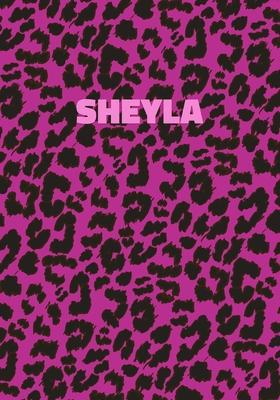Sheyla: Personalized Pink Leopard Print Notebook (Animal Skin Pattern). College Ruled (Lined) Journal for Notes, Diary, Journa