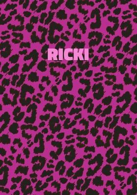 Ricki: Personalized Pink Leopard Print Notebook (Animal Skin Pattern). College Ruled (Lined) Journal for Notes, Diary, Journa