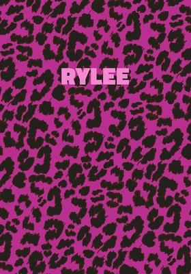 Rylee: Personalized Pink Leopard Print Notebook (Animal Skin Pattern). College Ruled (Lined) Journal for Notes, Diary, Journa