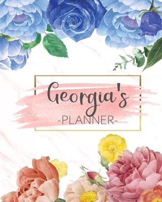 Georgia’’s Planner: Monthly Planner 3 Years January - December 2020-2022 - Monthly View - Calendar Views Floral Cover - Sunday start