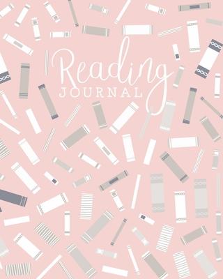 Reading Journal: Log, Track, Rate, Review Books Read Diary - Record Favourite Reads and Authors, List Books to Read -Pastel Pink, White