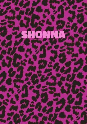 Shonna: Personalized Pink Leopard Print Notebook (Animal Skin Pattern). College Ruled (Lined) Journal for Notes, Diary, Journa