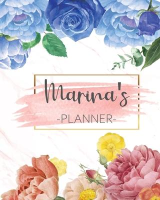 Marina’’s Planner: Monthly Planner 3 Years January - December 2020-2022 - Monthly View - Calendar Views Floral Cover - Sunday start