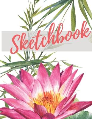 Sketchbook: 8.5X11 inches notebook, blank page journal, 100 pages plank paper for sketcher, girls, women, flower lover, lovely and