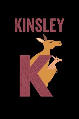 Kinsley: Animals Coloring Book for Kids, Weekly Planner, and Lined Journal Animal Coloring Pages. Personalized Custom Name Init