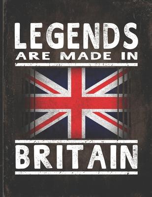 Legends Are Made In Great Britain: Customized Gift for British Coworker Undated Planner Daily Weekly Monthly Calendar Organizer Journal