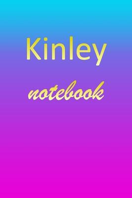 Kinley: Blank Notebook - Wide Ruled Lined Paper Notepad - Writing Pad Practice Journal - Custom Personalized First Name Initia