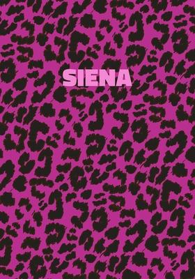 Siena: Personalized Pink Leopard Print Notebook (Animal Skin Pattern). College Ruled (Lined) Journal for Notes, Diary, Journa
