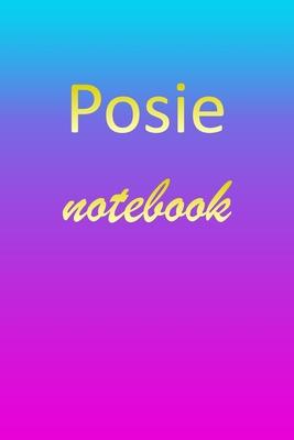 Posie: Blank Notebook - Wide Ruled Lined Paper Notepad - Writing Pad Practice Journal - Custom Personalized First Name Initia