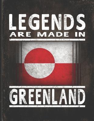 Legends Are Made In Greenland: Customized Gift for Greenlander Coworker Undated Planner Daily Weekly Monthly Calendar Organizer Journal