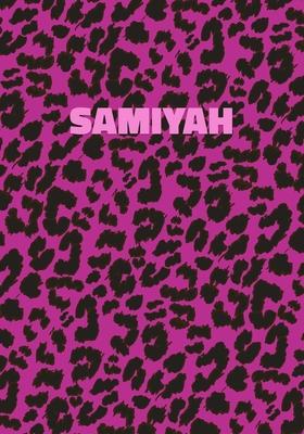 Samiyah: Personalized Pink Leopard Print Notebook (Animal Skin Pattern). College Ruled (Lined) Journal for Notes, Diary, Journa